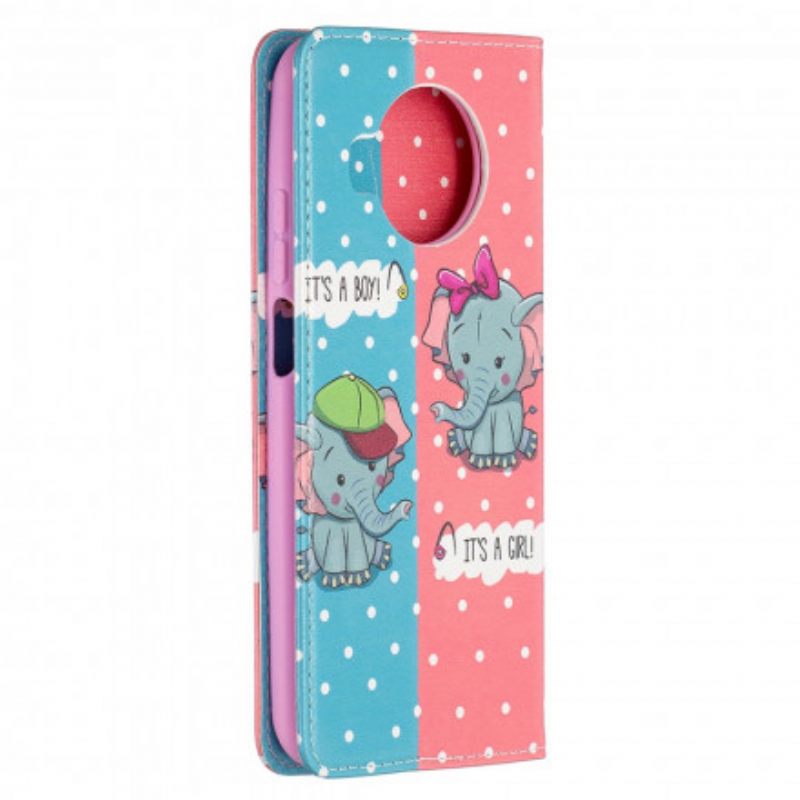 Puhelinkuoret Xiaomi Mi 10T Lite / Redmi Note 9 Pro 5G Kotelot Flip Baby Elephants