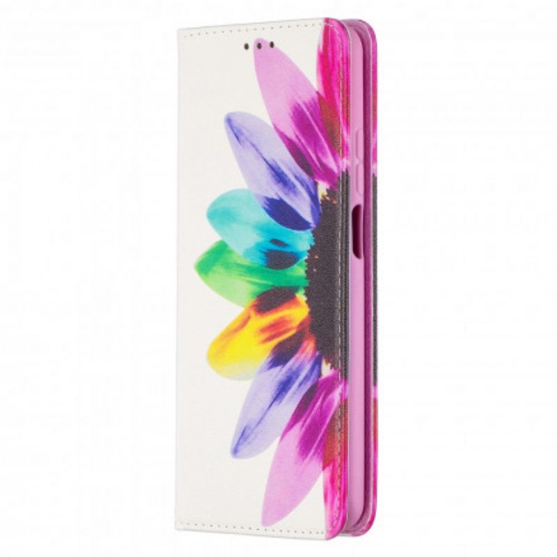 Puhelinkuoret Xiaomi Mi 10T Lite / Redmi Note 9 Pro 5G Kotelot Flip Flower Watercolour