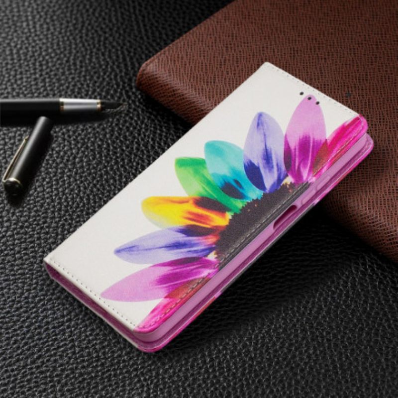 Puhelinkuoret Xiaomi Mi 10T Lite / Redmi Note 9 Pro 5G Kotelot Flip Flower Watercolour