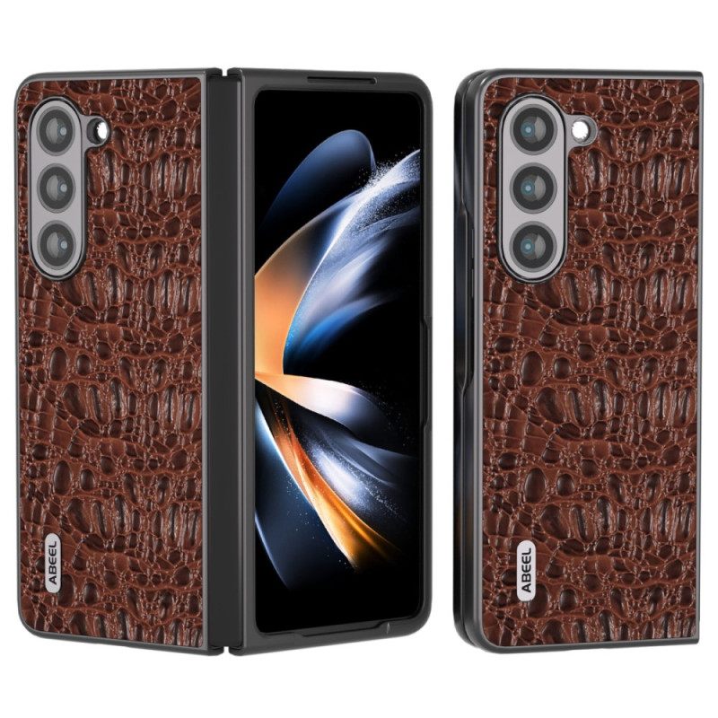 Kuori Samsung Galaxy Z Fold 5 Abeel Crocodile Skin Style Suojakuori