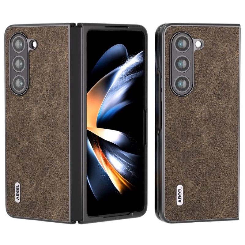 Kuori Samsung Galaxy Z Fold 5 Litsi Keinonahkaa Abeel