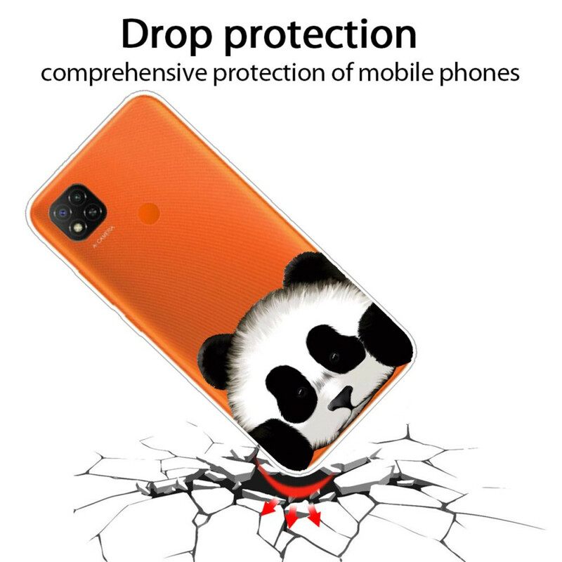 Case Xiaomi Redmi 9C Transparent Panda