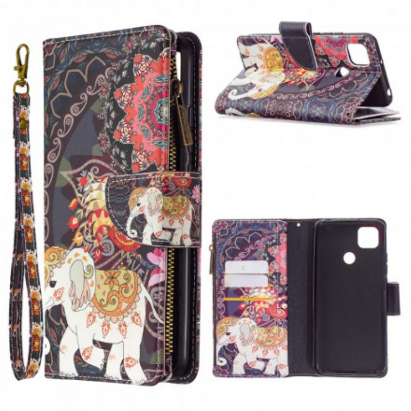 Flip Case Xiaomi Redmi 9C Elephant Vetoketjutasku