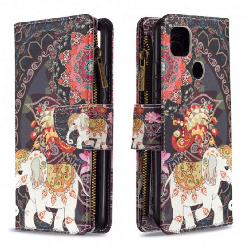 Flip Case Xiaomi Redmi 9C Elephant Vetoketjutasku