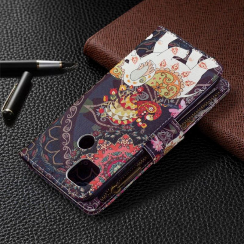 Flip Case Xiaomi Redmi 9C Elephant Vetoketjutasku