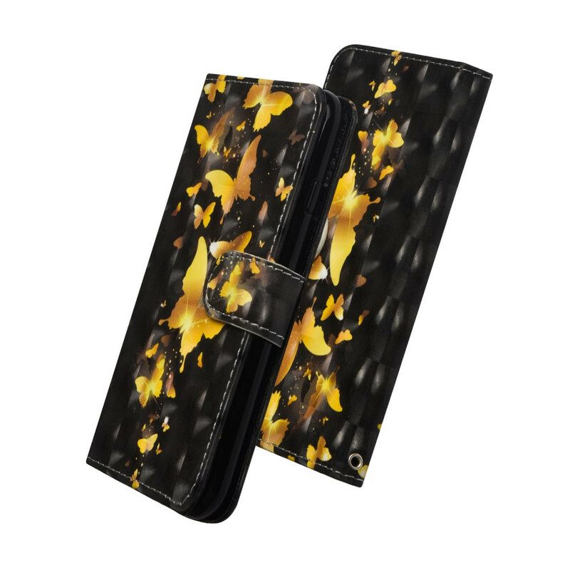 Flip Case Xiaomi Redmi 9C Keltaiset Perhoset