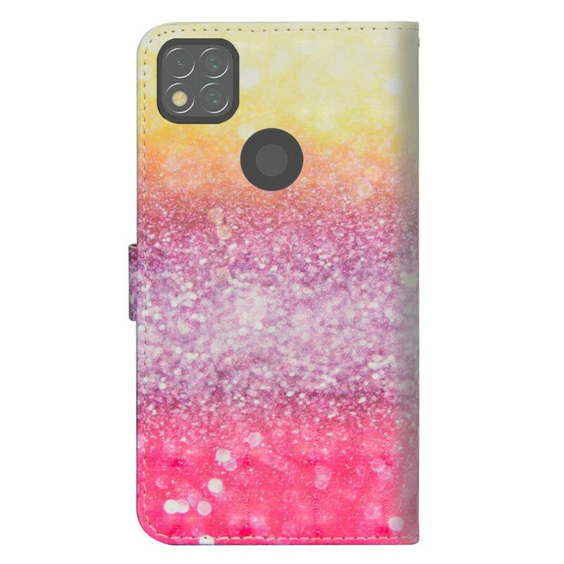 Kotelot Xiaomi Redmi 9C Magenta Glitter Gradient