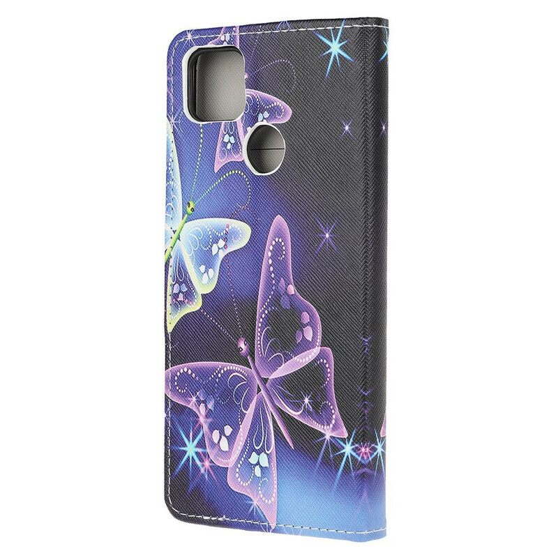 Kotelot Xiaomi Redmi 9C Neon Butterflies