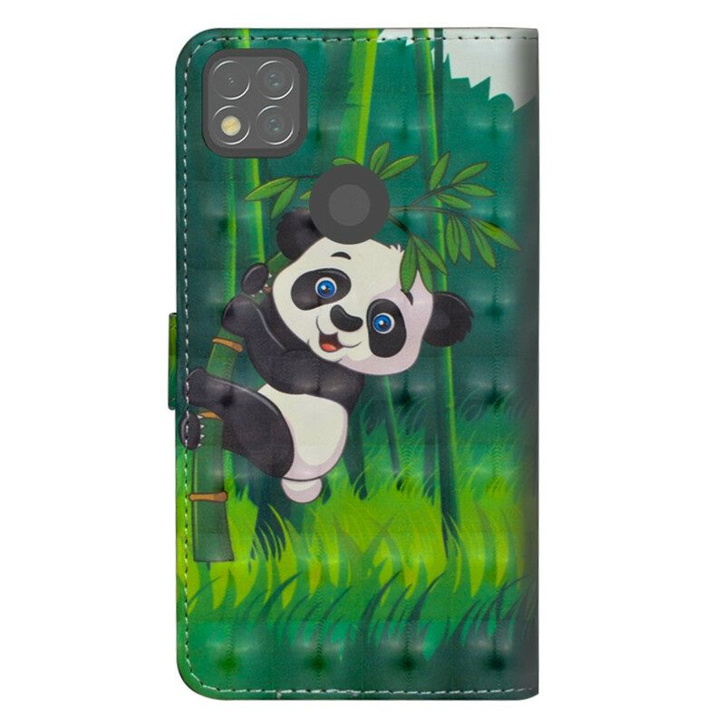 Kotelot Xiaomi Redmi 9C Panda Ja Bamboo