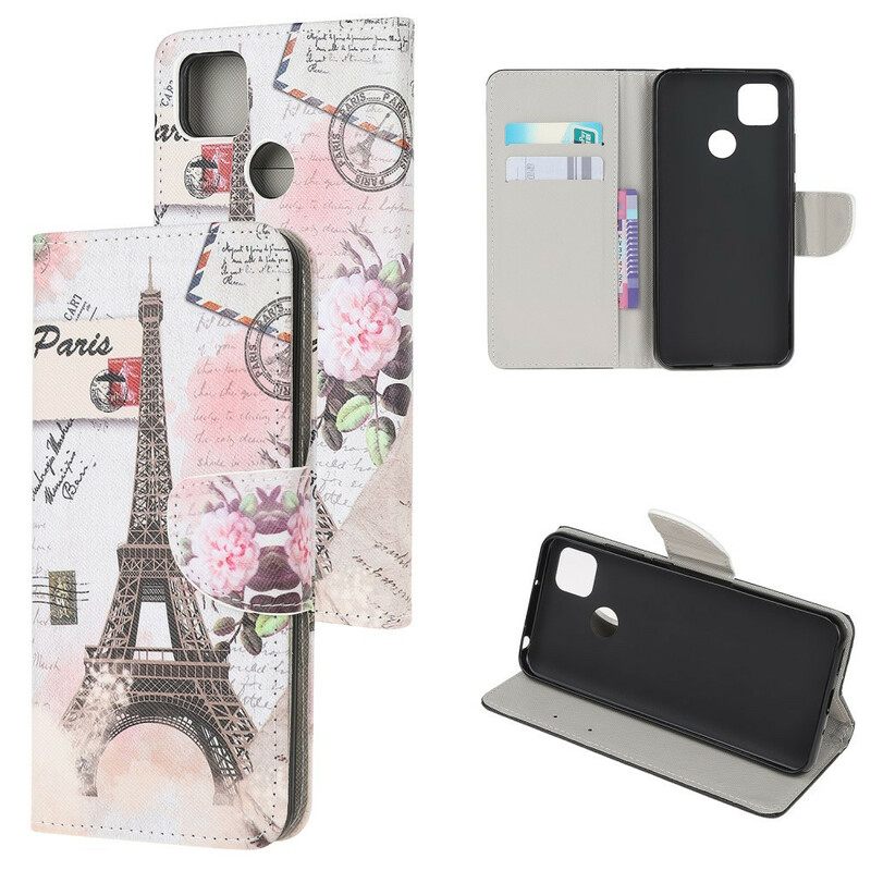 Kotelot Xiaomi Redmi 9C Retro Eiffel-torni