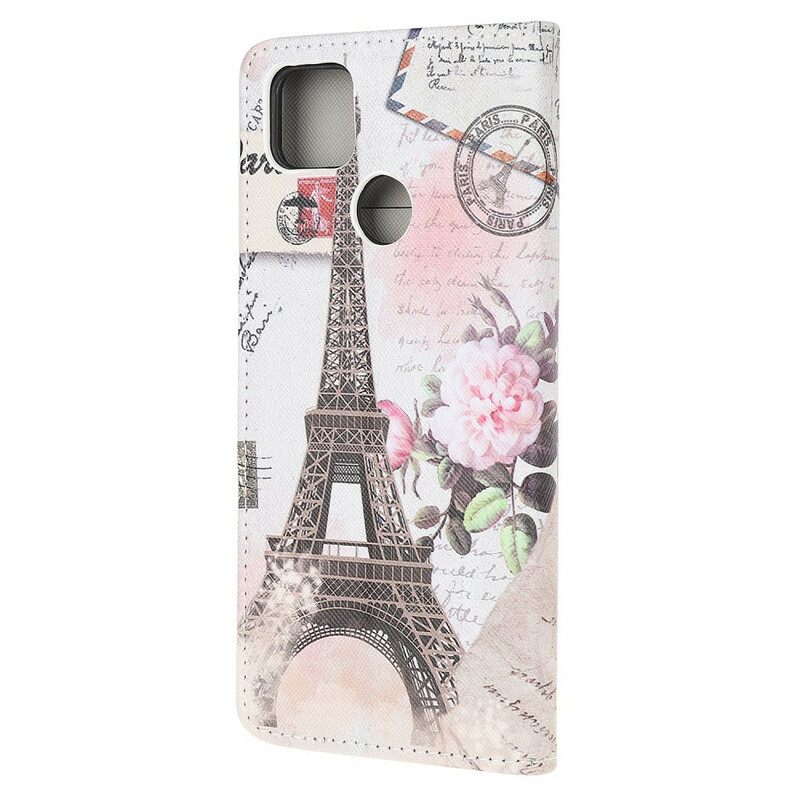 Kotelot Xiaomi Redmi 9C Retro Eiffel-torni