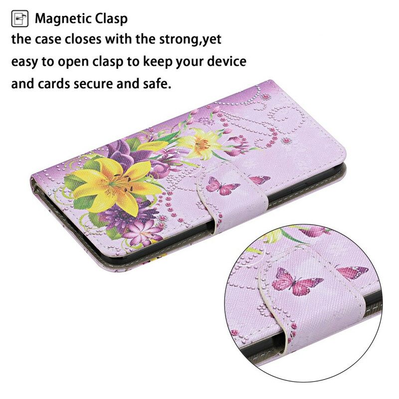 Kotelot Xiaomi Redmi 9C Suojaketju Kuori Southern Butterflies And Flowers Things