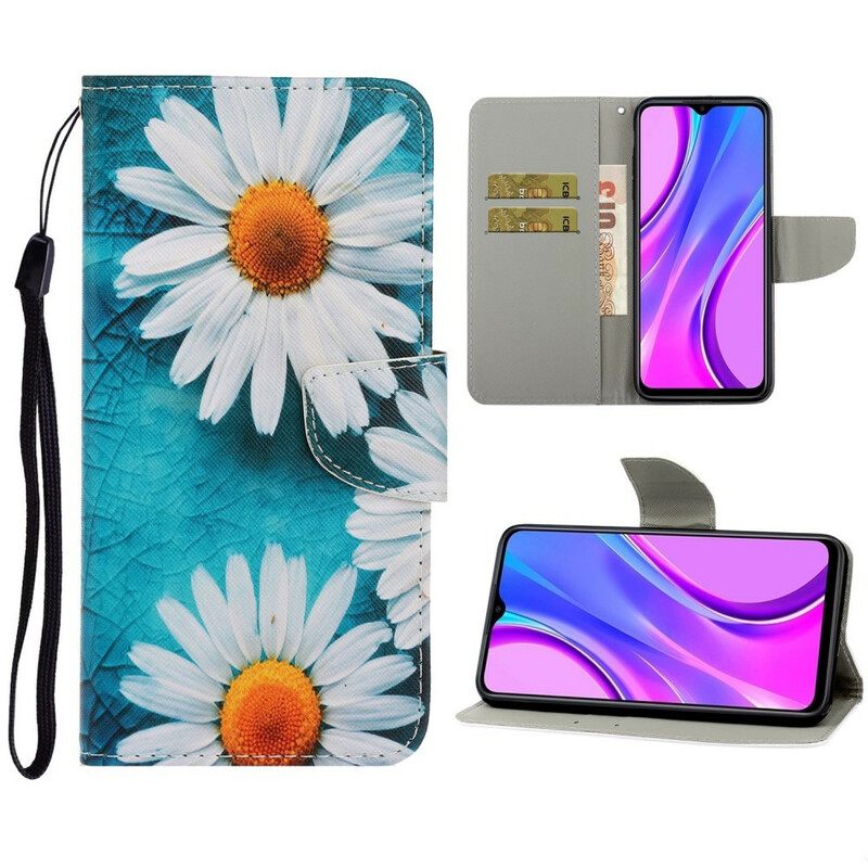 Kotelot Xiaomi Redmi 9C Suojaketju Kuori Thong Daisies