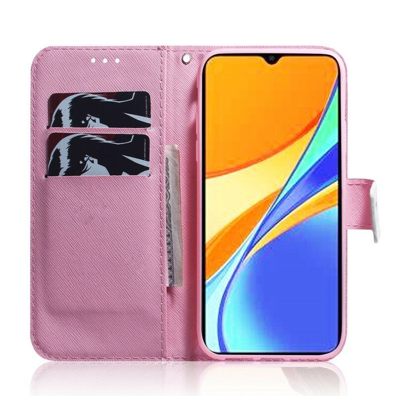 Kotelot Xiaomi Redmi 9C Vanha Ruusukukka