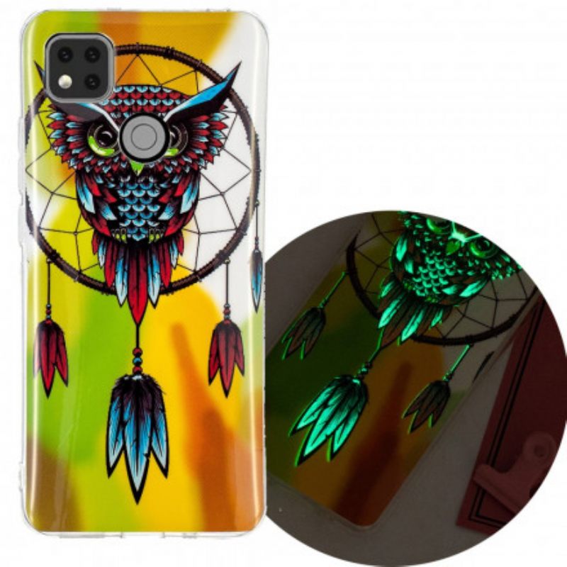 Kuori Xiaomi Redmi 9C Dream Catcher Fluoresoiva Pöllö