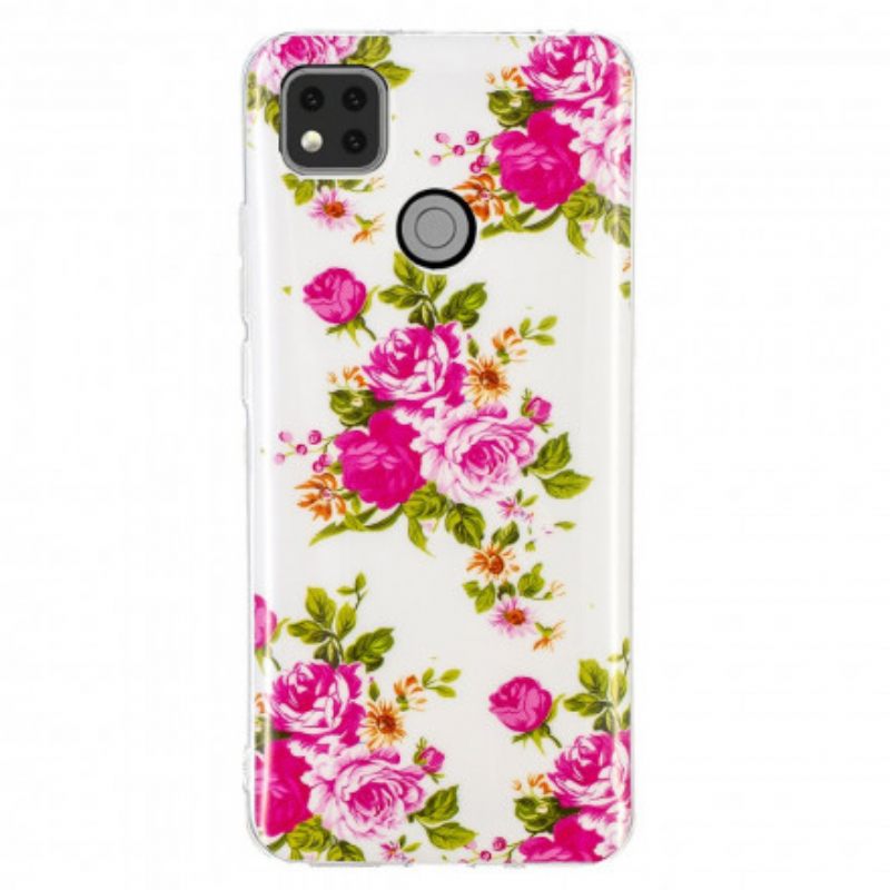 Kuori Xiaomi Redmi 9C Fluorescent Liberty Flowers