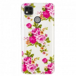 Kuori Xiaomi Redmi 9C Fluorescent Liberty Flowers