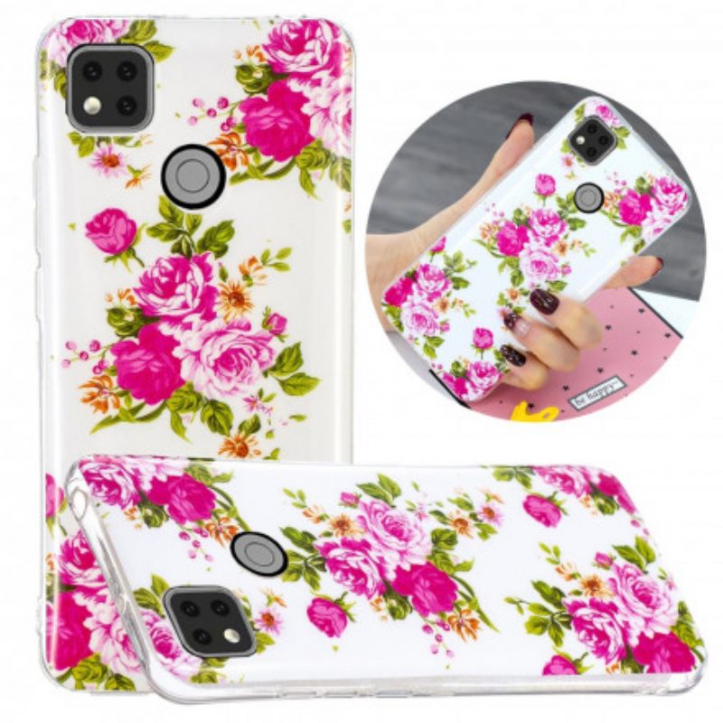 Kuori Xiaomi Redmi 9C Fluorescent Liberty Flowers