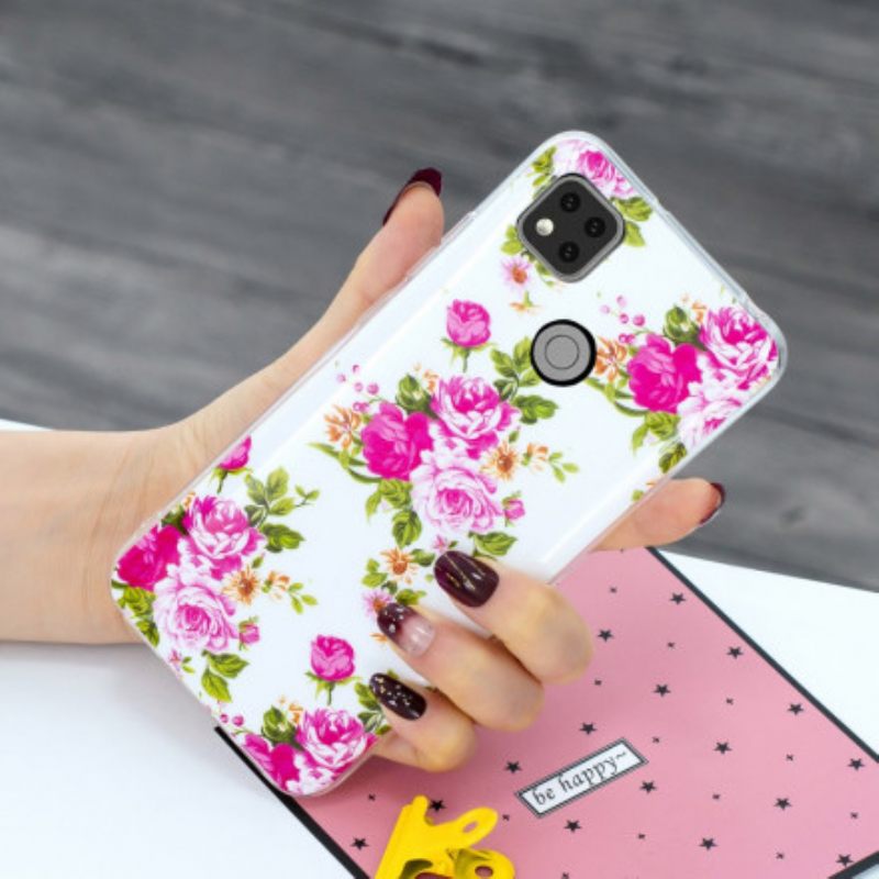 Kuori Xiaomi Redmi 9C Fluorescent Liberty Flowers