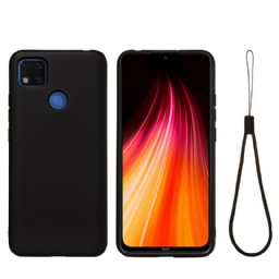 Kuori Xiaomi Redmi 9C Nestemäinen Silikoni Kaulanauhalla