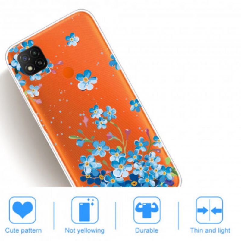 Kuori Xiaomi Redmi 9C Sinikukkakimppu