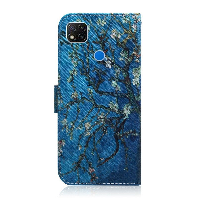 Nahkakotelo Xiaomi Redmi 9C Kukkivan Puun Oksa