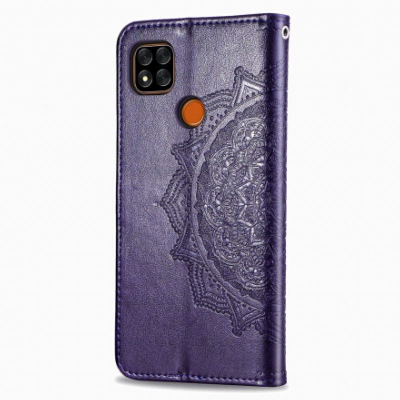 Nahkakotelo Xiaomi Redmi 9C Mandala Keskiaika