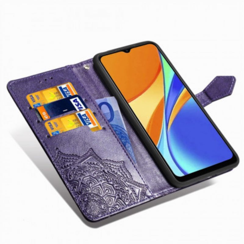 Nahkakotelo Xiaomi Redmi 9C Mandala Keskiaika