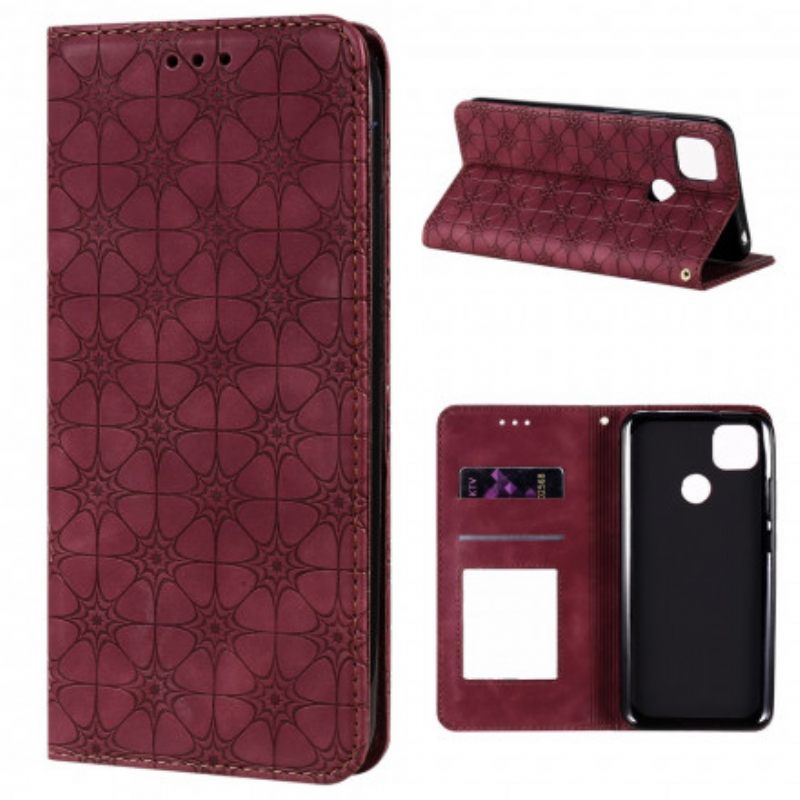 Puhelinkuoret Xiaomi Redmi 9C Kotelot Flip Baroque Flowers