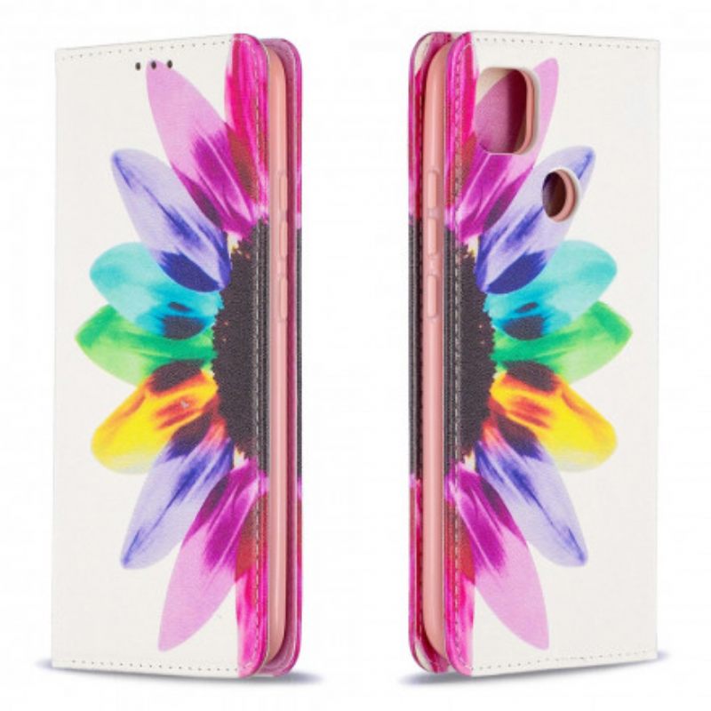 Puhelinkuoret Xiaomi Redmi 9C Kotelot Flip Flower Watercolour