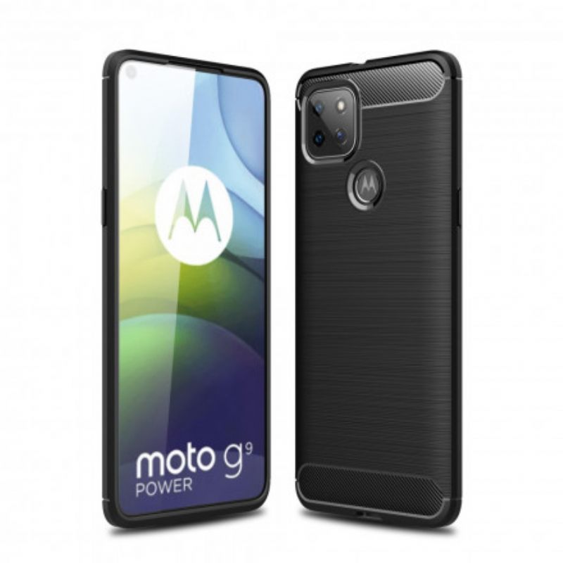 Case Moto G9 Power Harjattu Hiilikuitu