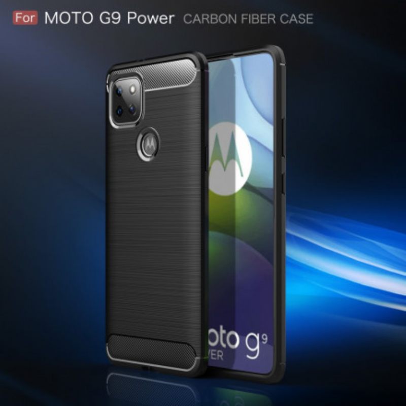 Case Moto G9 Power Harjattu Hiilikuitu