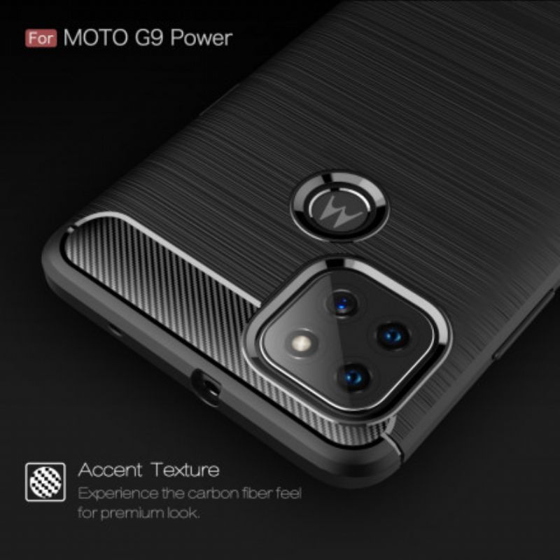 Case Moto G9 Power Harjattu Hiilikuitu