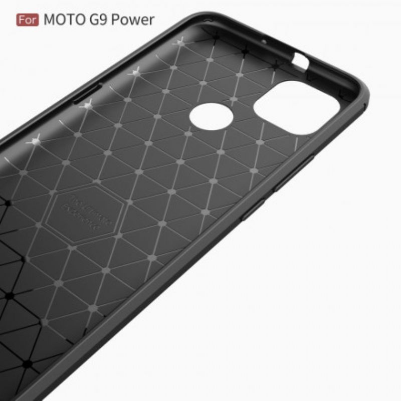 Case Moto G9 Power Harjattu Hiilikuitu