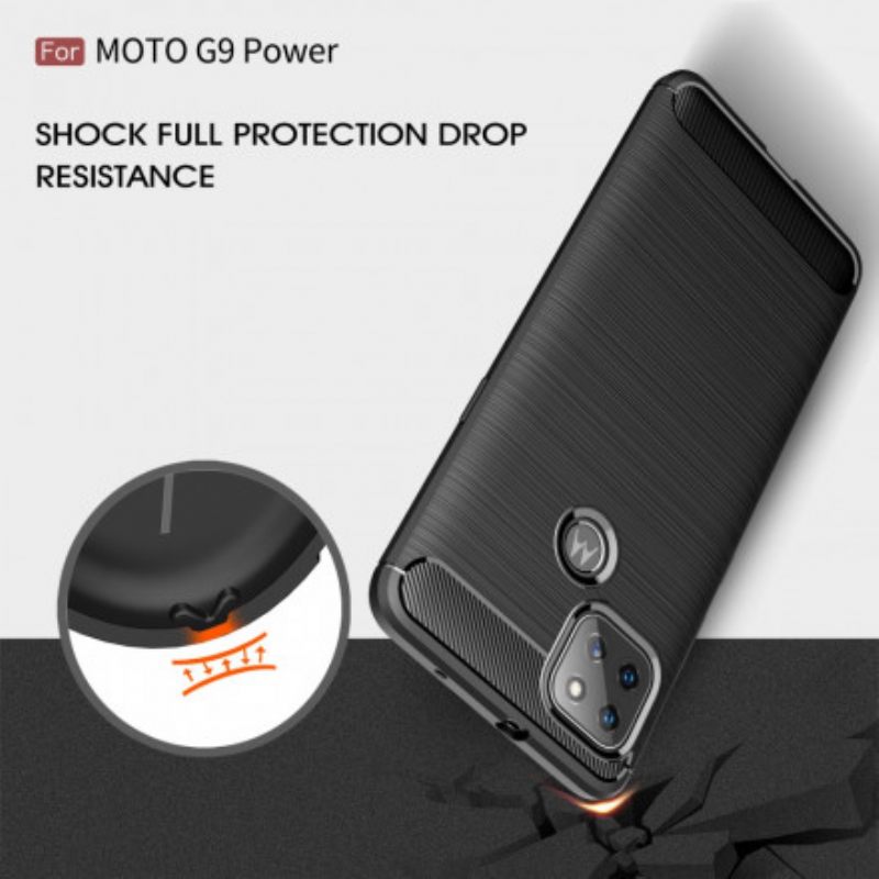 Case Moto G9 Power Harjattu Hiilikuitu