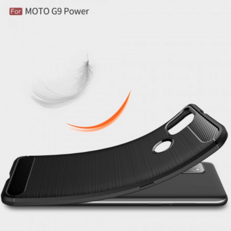 Case Moto G9 Power Harjattu Hiilikuitu