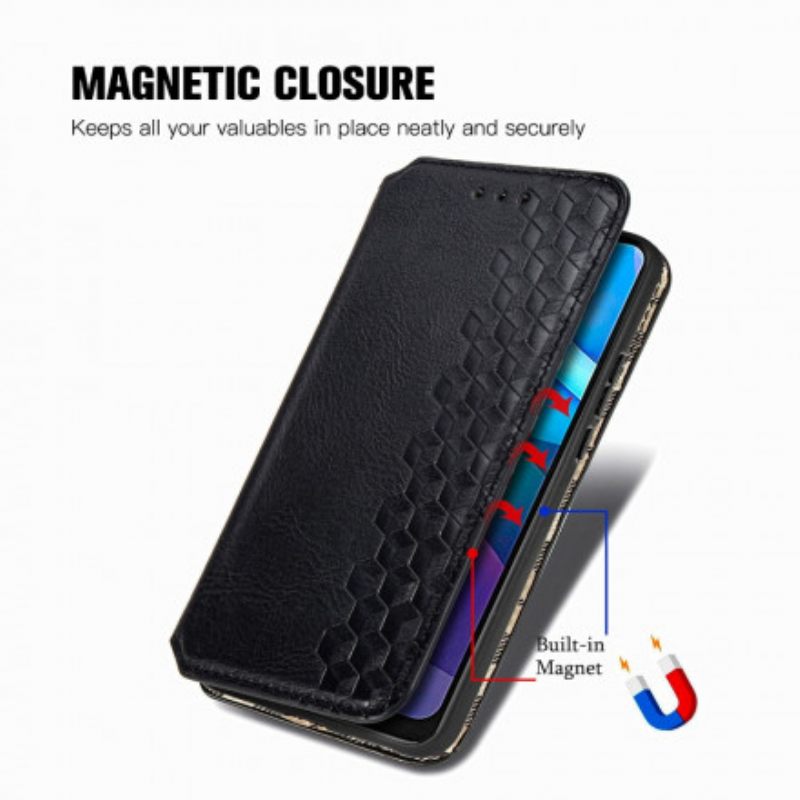 Puhelinkuoret Moto G9 Power Kotelot Flip Diamond Texture Leather Effect