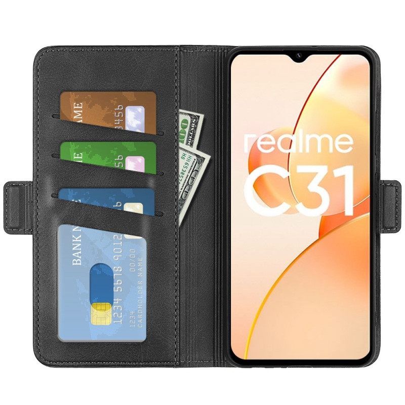 Flip Case Realme C31 Classic Faux Leather