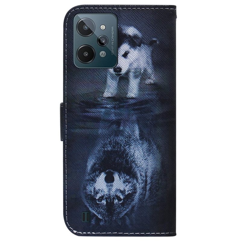 Flip Case Realme C31 Future Wolf