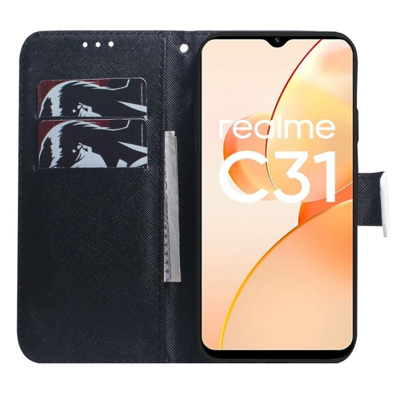 Flip Case Realme C31 Future Wolf