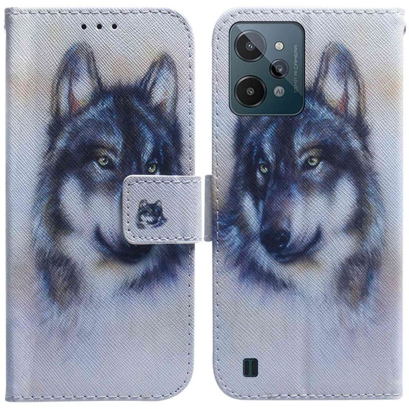 Flip Case Realme C31 Wolf Head