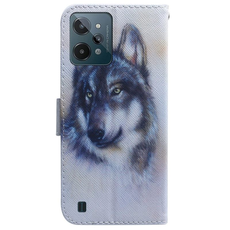 Flip Case Realme C31 Wolf Head