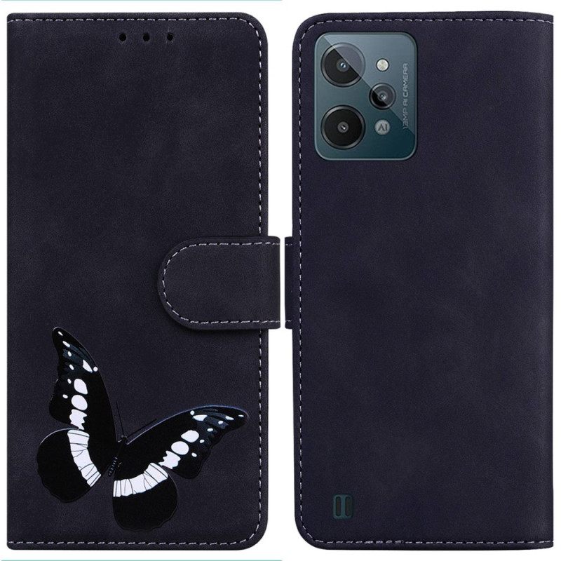 Kotelot Realme C31 Faux Leather Butterfly