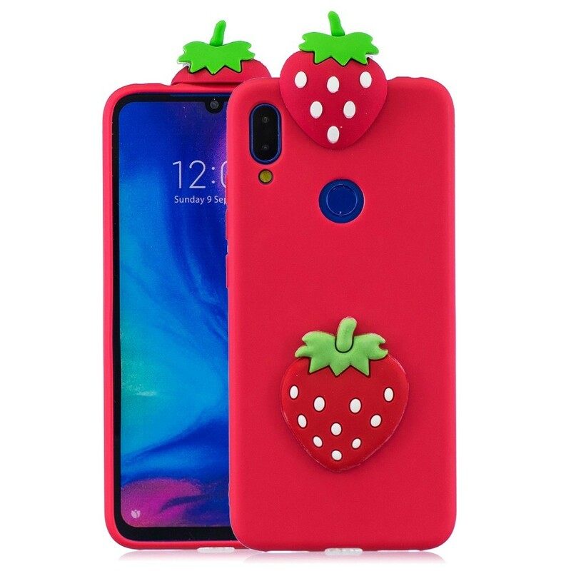 Case Xiaomi Redmi Note 7 3d Strawberry