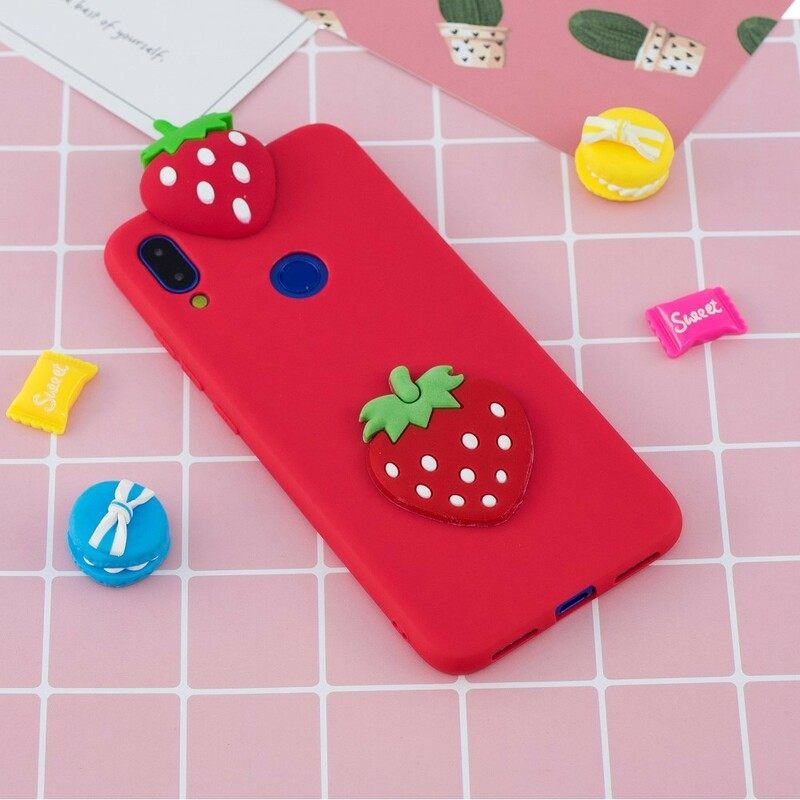 Case Xiaomi Redmi Note 7 3d Strawberry