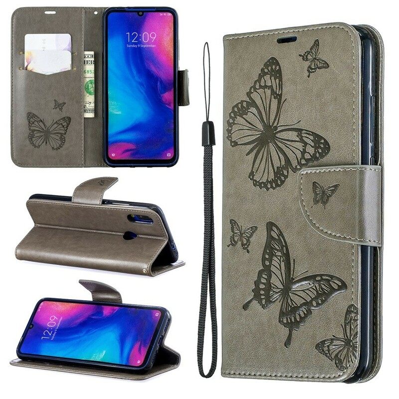 Kotelot Xiaomi Redmi Note 7 Suojaketju Kuori Butterflies Painettu Hihna