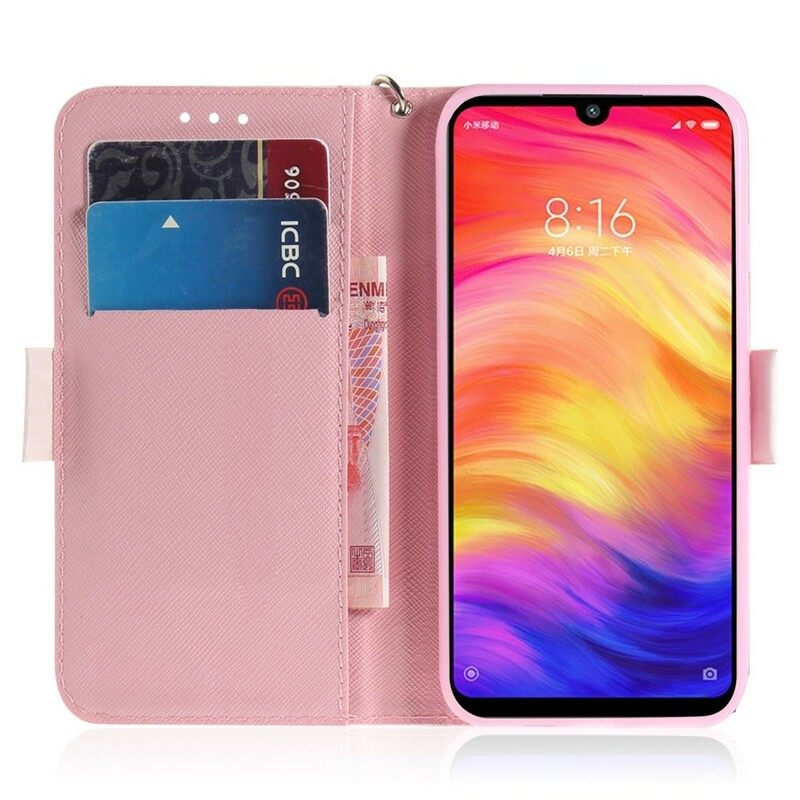 Kotelot Xiaomi Redmi Note 7 Suojaketju Kuori Strap Kukkiva Puu