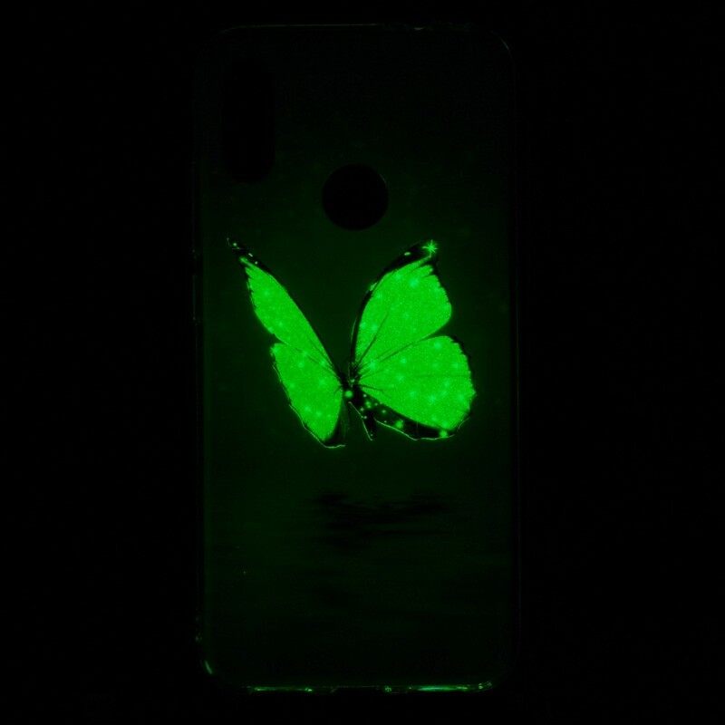 Kuori Xiaomi Redmi Note 7 Fluoresoiva Sininen Perhonen