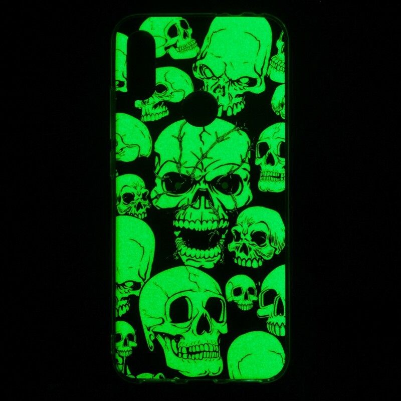 Kuori Xiaomi Redmi Note 7 Varoitus Fluoresoivat Pääkallot