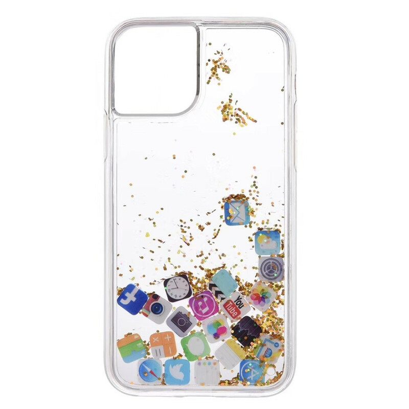 Case iPhone 11 Pro Max Glitter App Kuvakkeet